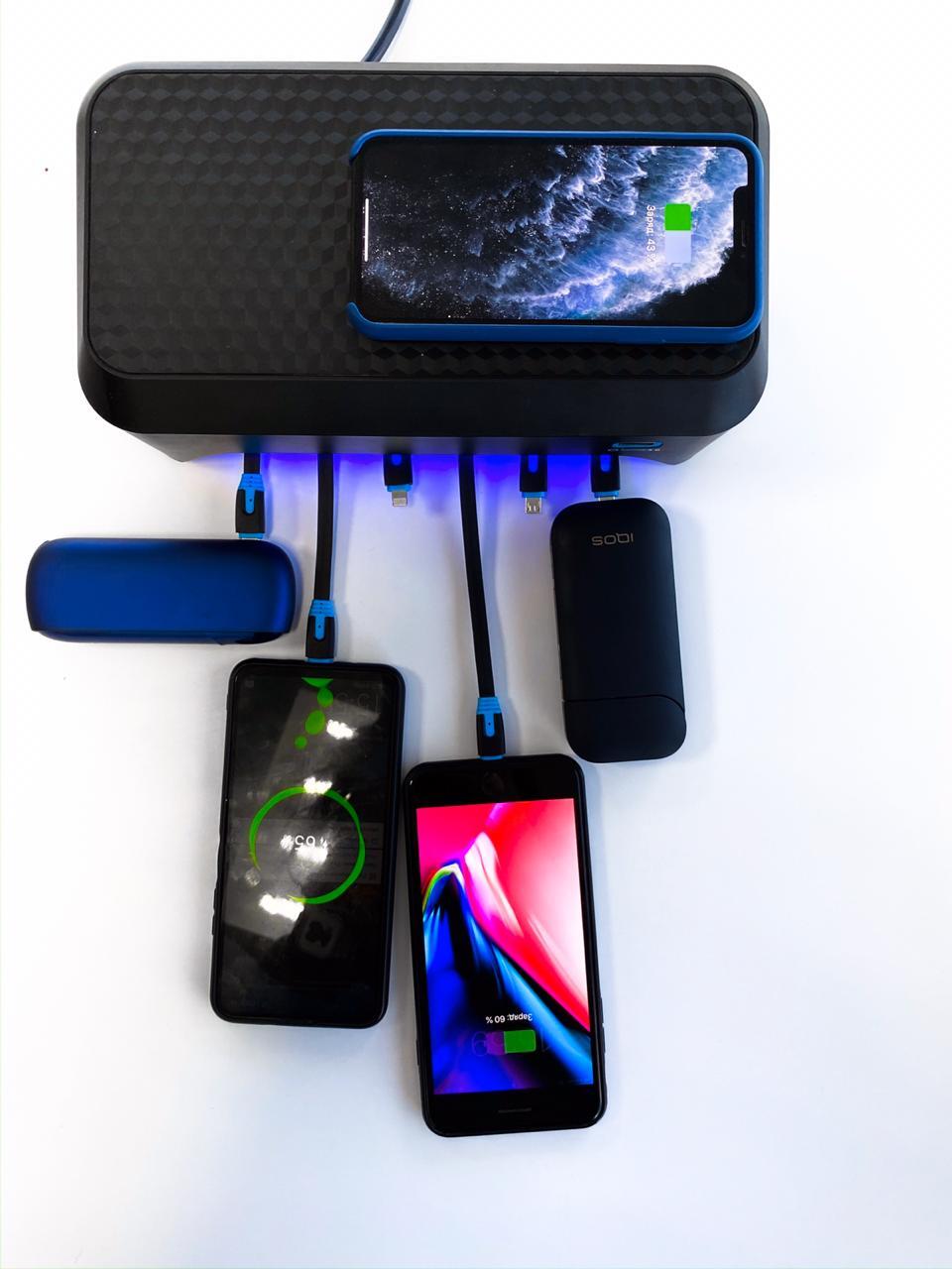 настольная сетевая зарядная станция Megapolis настольное зарядное устройство на нескольких телефонов